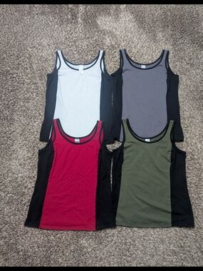 Women’s Two-Tone Scoop Neck Tank Top - Black Trim